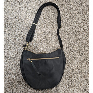Travelon Black Shoulder Bag with Gold Hardware